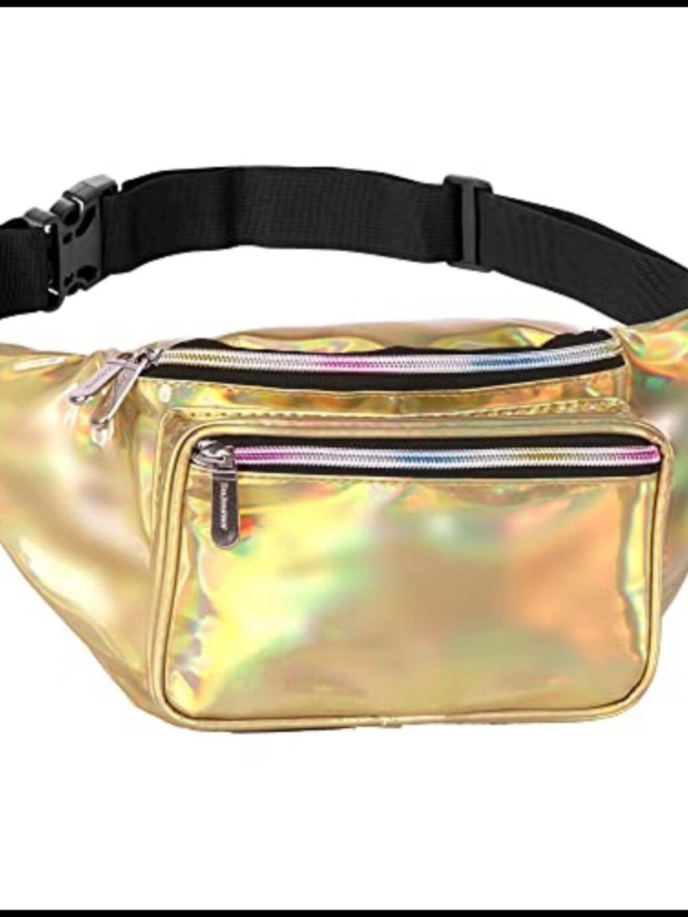 Waterproof Holographic Fanny Pack Waist Bag Adjustable Belt 3 Pockets